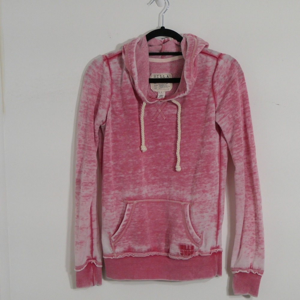 Billabong Womens Hoodieβ S Pink Pullover Acid Wash Burnout Beachy Surf Skate Y2K